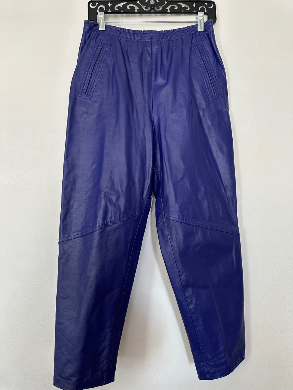 Classic Deep Purple Leather Pants Sz S